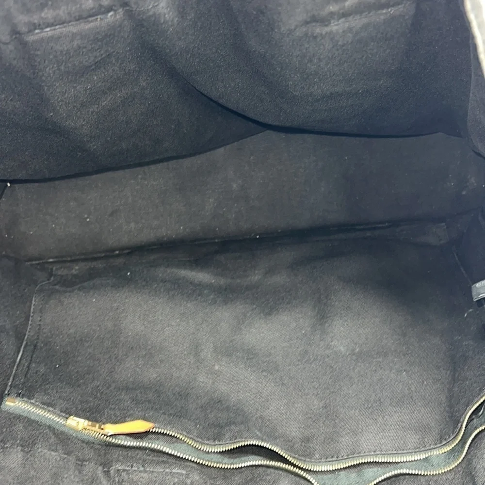 HERMÈS Toile Fourre-Tout MM Black Gray Tote - Picture 12 of 16